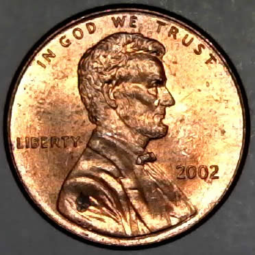 2002-P-Lincoln-Cent-With-Nice-Column-DDR-Look-In-The-Statue-To-The-Right